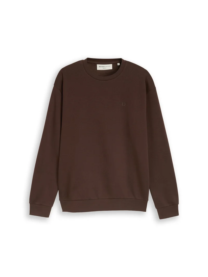 Sweatshirt mit Logo-Print in Basic Fit