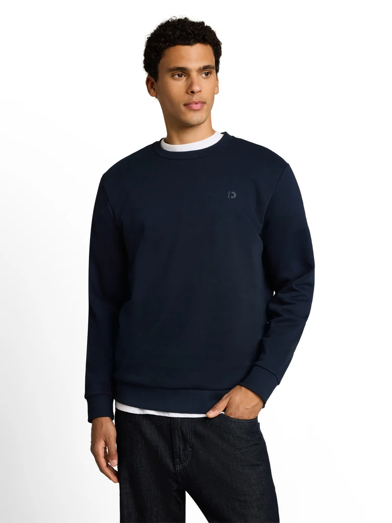 Sweatshirt mit Logo-Print in Basic Fit