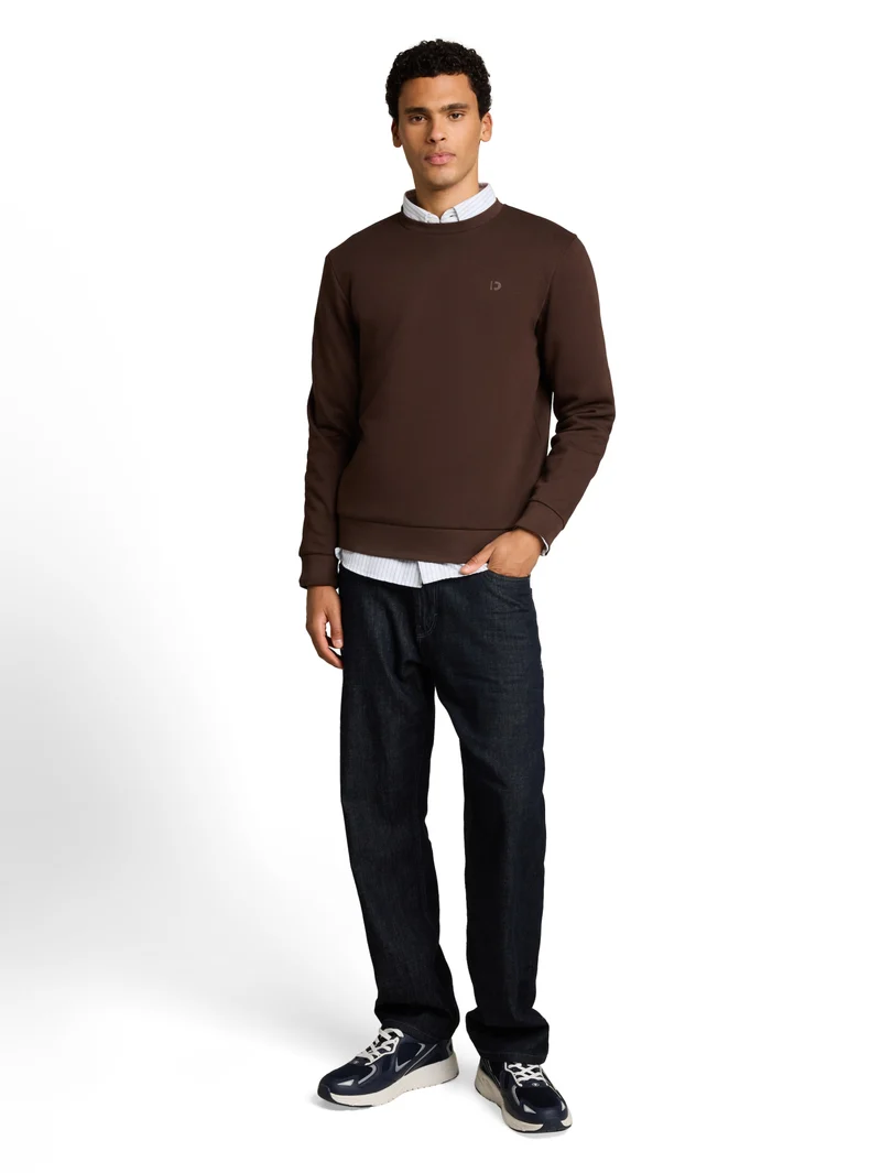 Sweatshirt mit Logo-Print in Basic Fit