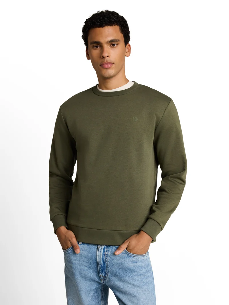 Sweatshirt mit Logo-Print in Basic Fit