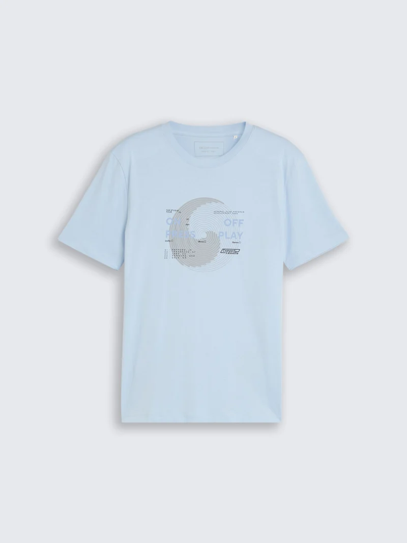 T-Shirt mit Brustprint in Basic Fit