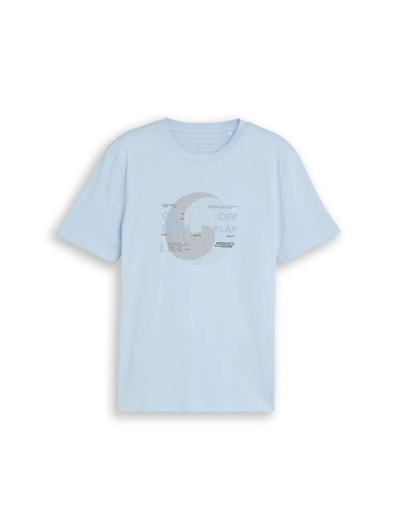 T-Shirt mit Brustprint in Basic Fit