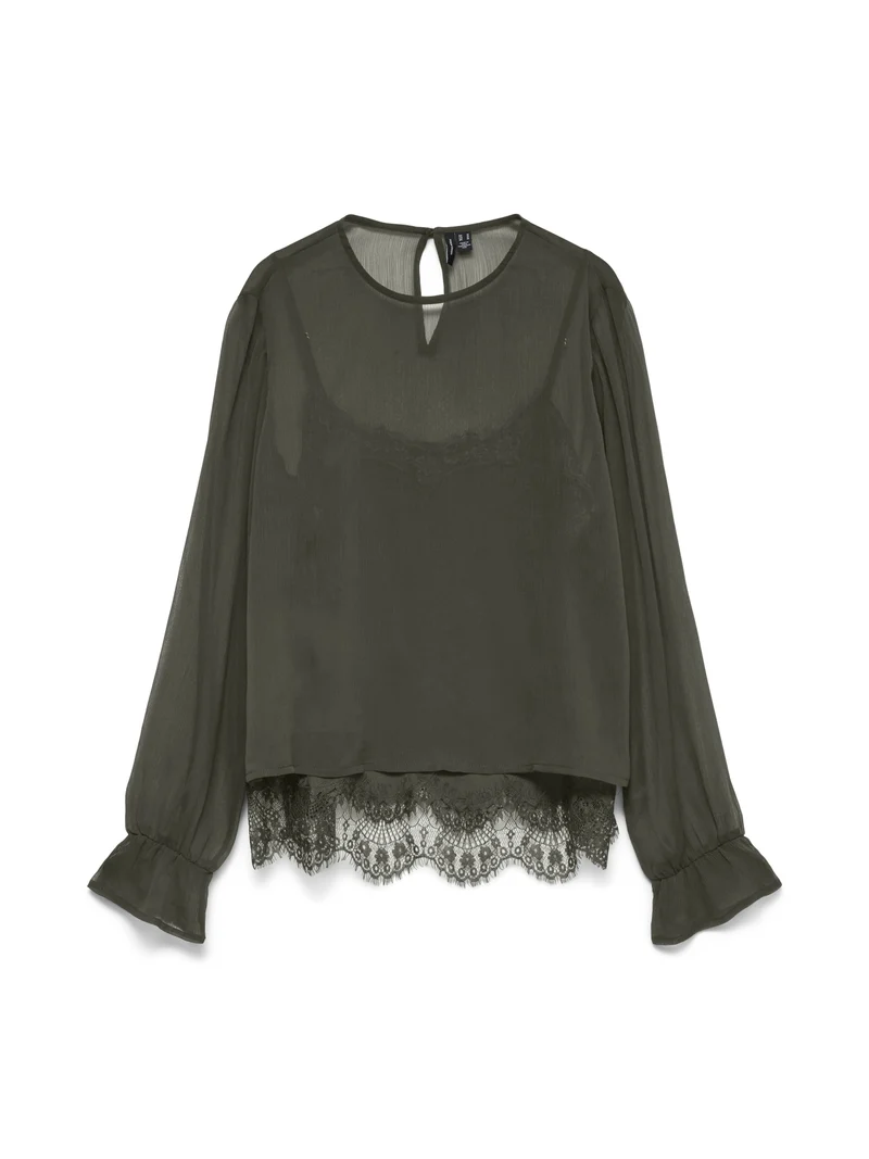 VMLALIE Bluse mit Spitzen-Details