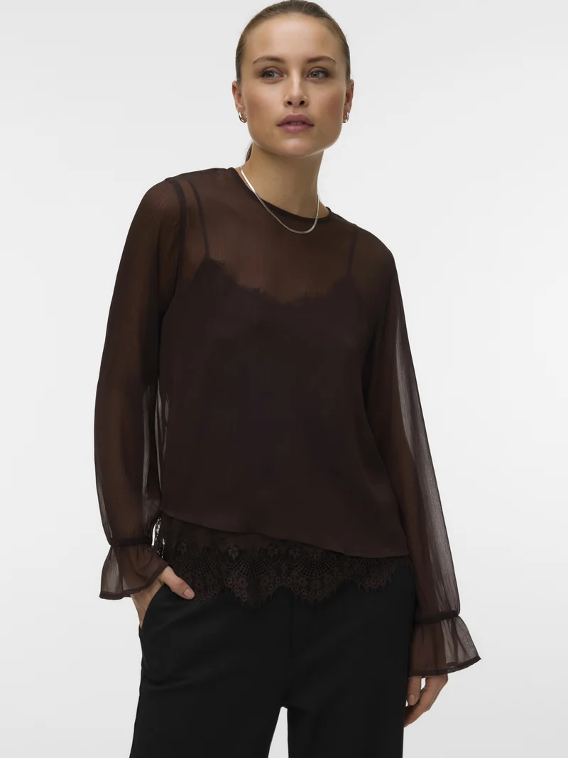 VMLALIE Bluse mit Spitzen-Details