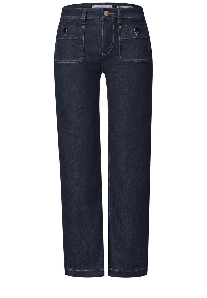 AMALIA Mid Waist Straight Leg Jeans