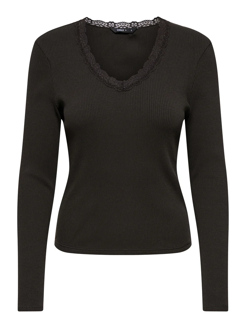 ONLSARA Langarmshirt mit Spitze
