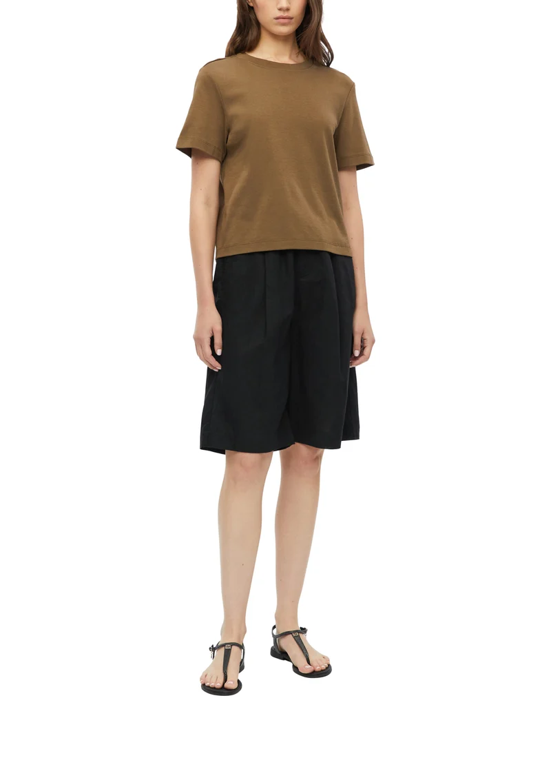 Crop-Shirt mit Rippblende