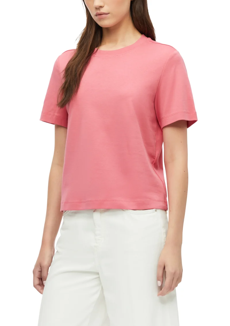 Crop-Shirt mit Rippblende