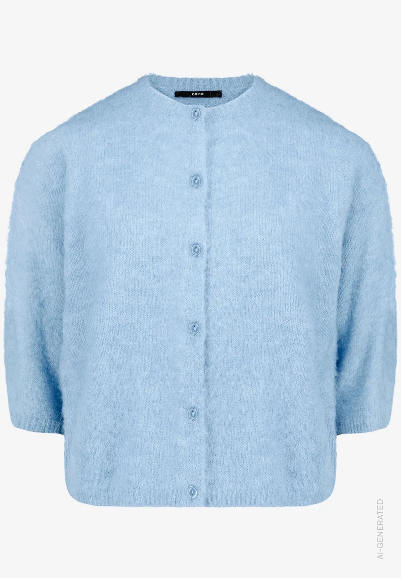 Oversized Strickjacke mit Rundhalsausschnitt