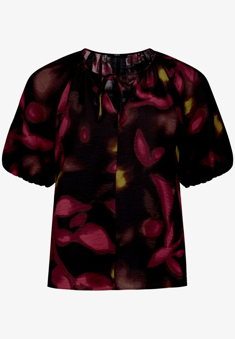 Schlupfbluse mit Blumen-Print