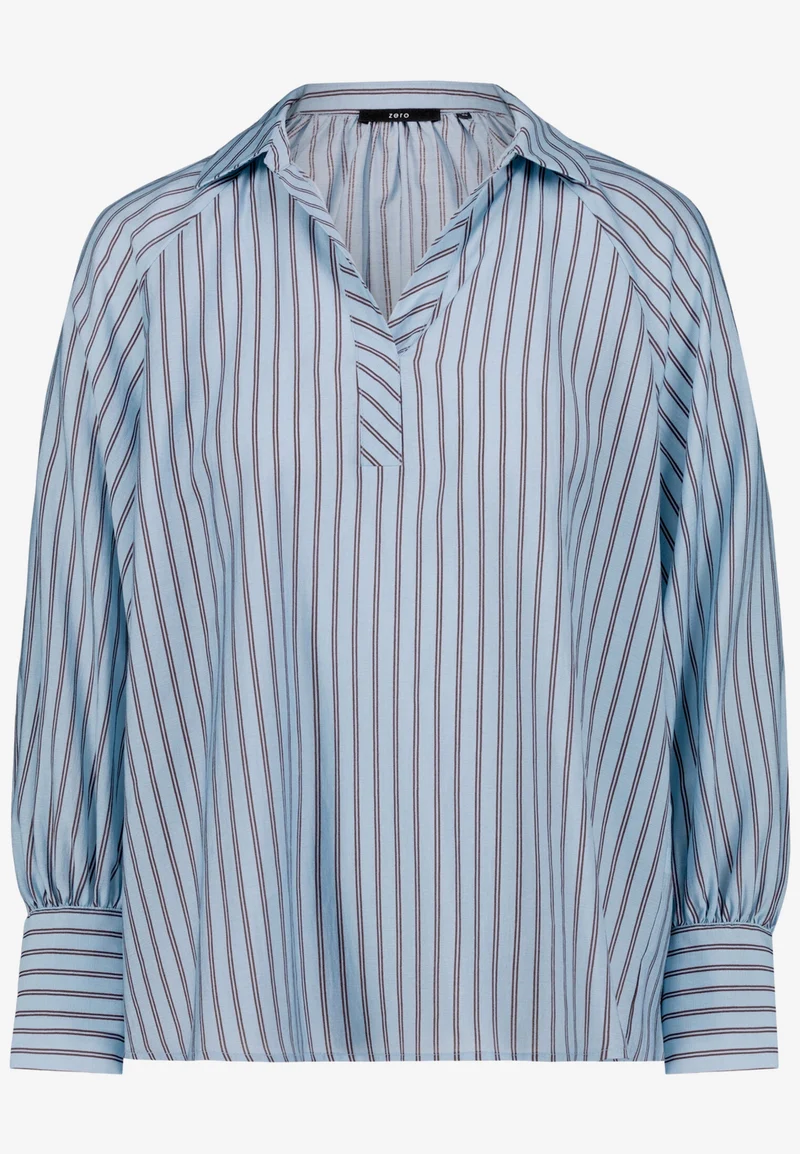 Gestreifte Bluse mit Hemdkragen