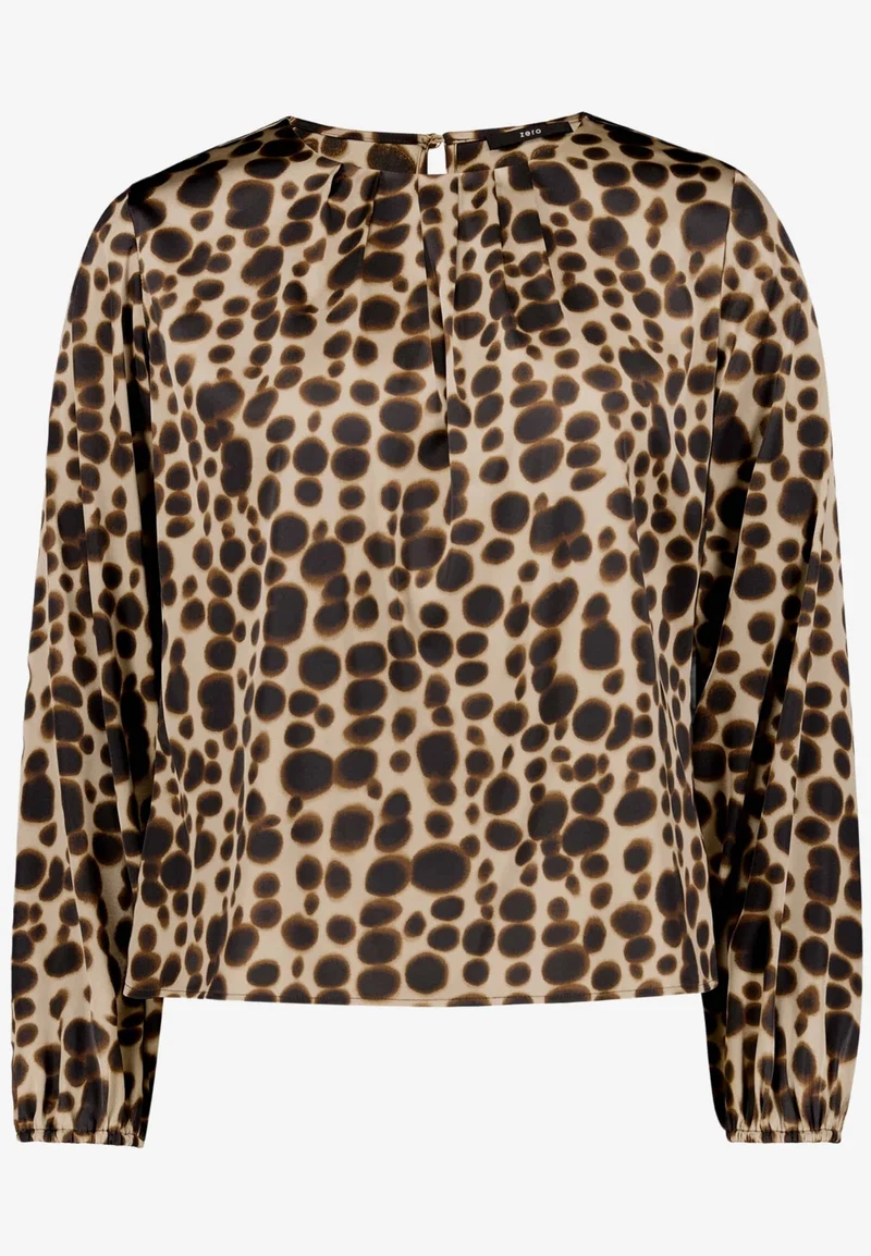 Satin-Bluse mit Allover-Print