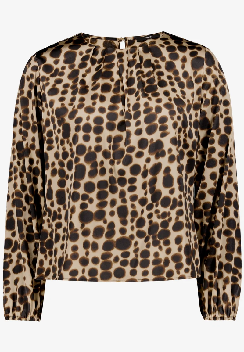 Satin-Bluse mit Allover-Print