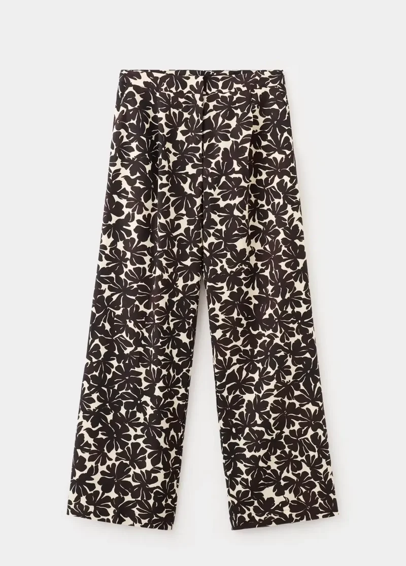 JAMIE Gerade Hose mit floralem Print