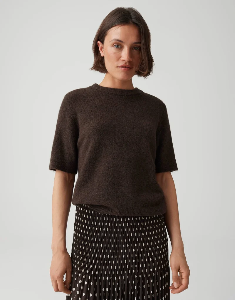 PIMOTA Kurzarmpullover mit Wollanteil