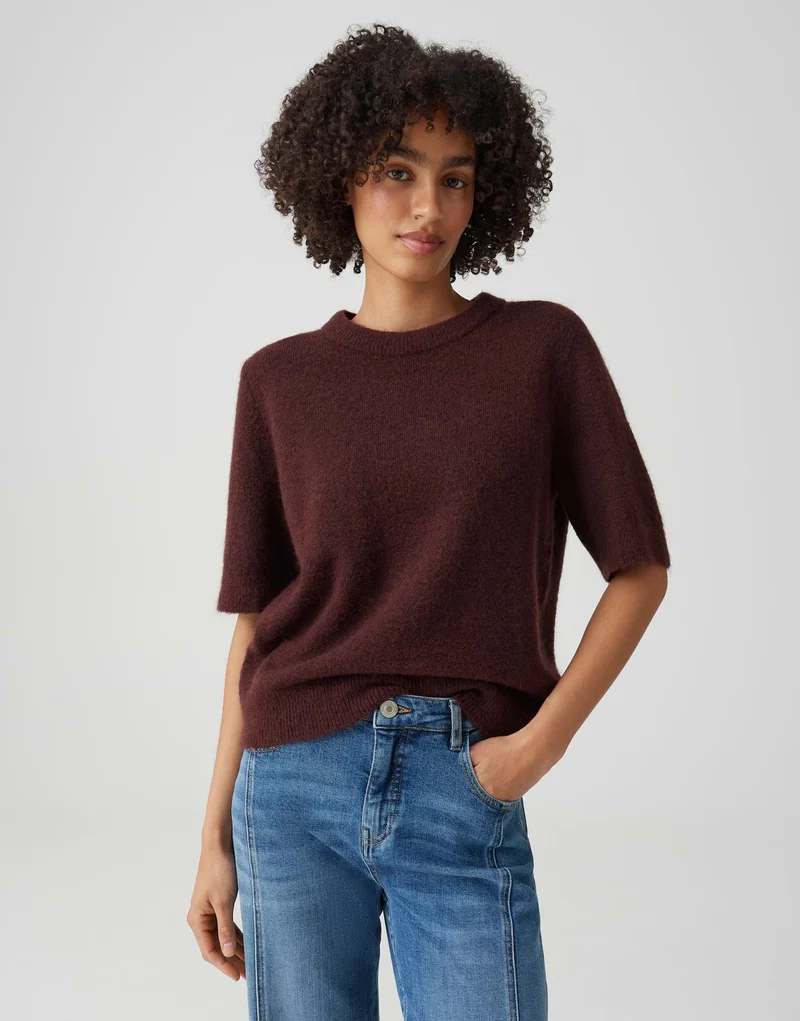 PIMOTA Kurzarmpullover mit Wollanteil