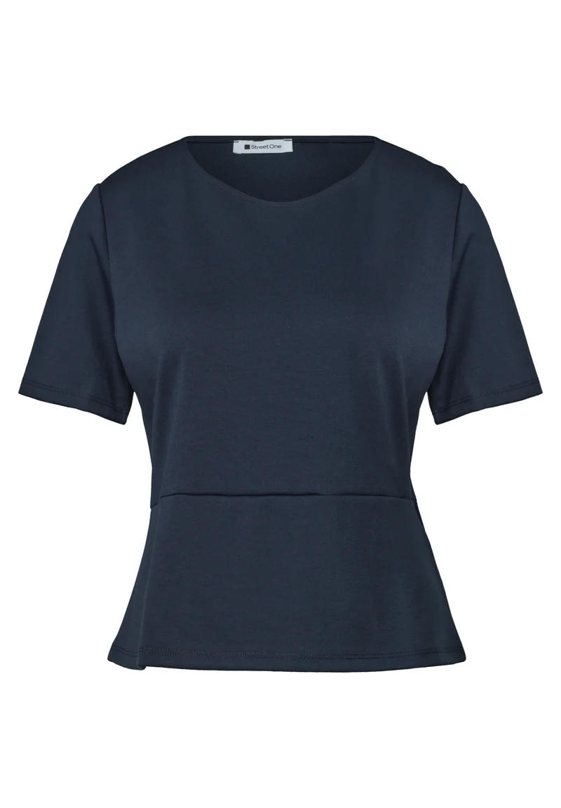 T-Shirt mit Rundhals und Volant-Detail