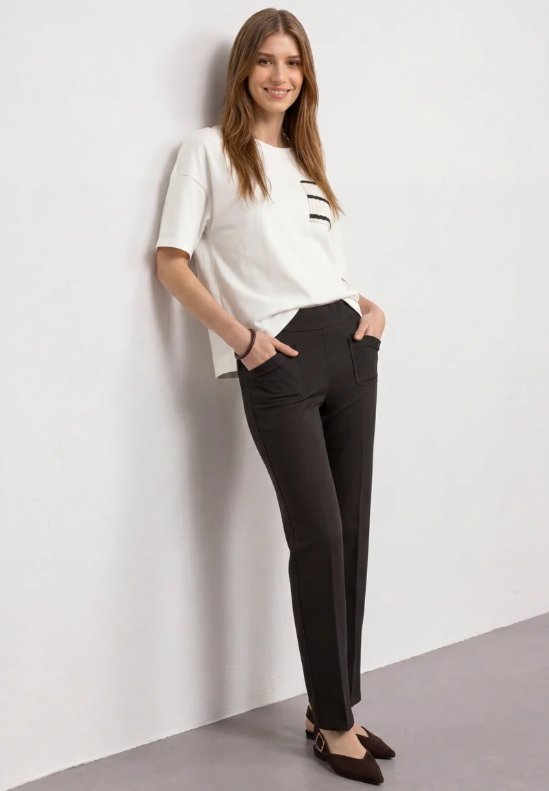 AMALIA High Waist Straight Leg Hose
