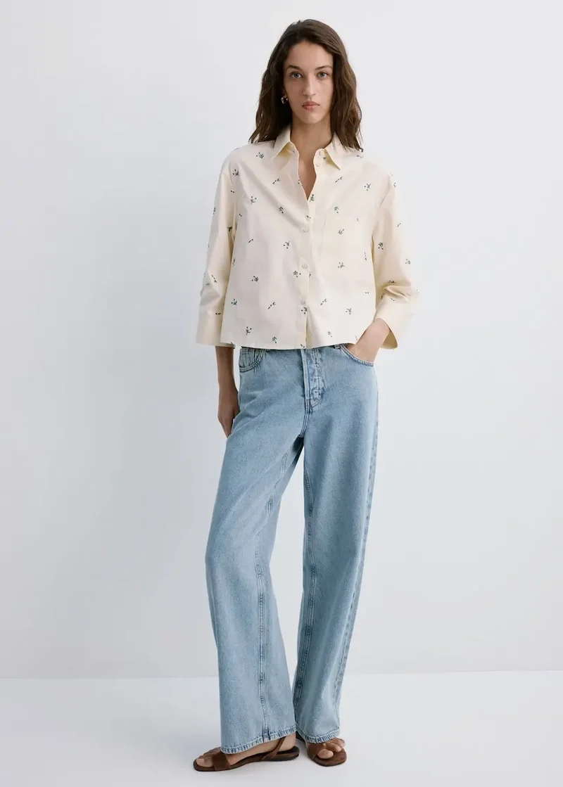LOVELY Bestickte Baumwollbluse