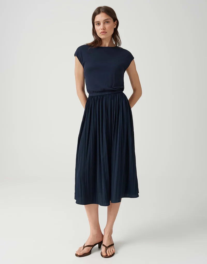 WABELLA Plissiertes Midikleid mit Jerseytop