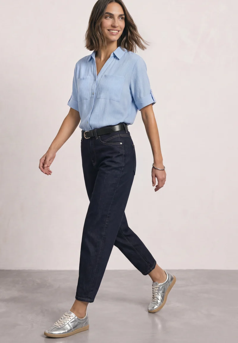 KARLIE High Waist Barrel Leg Jeans im Loose Fit
