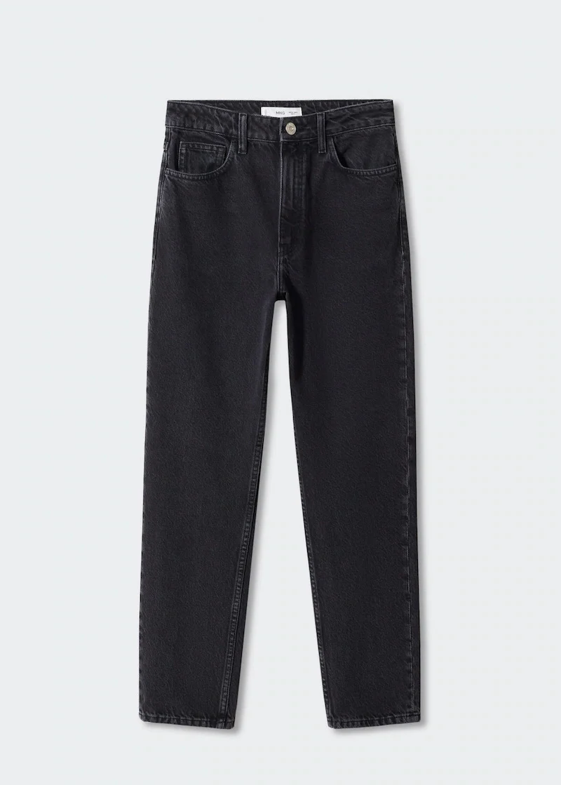 Mom Jeans mit hohem Bund