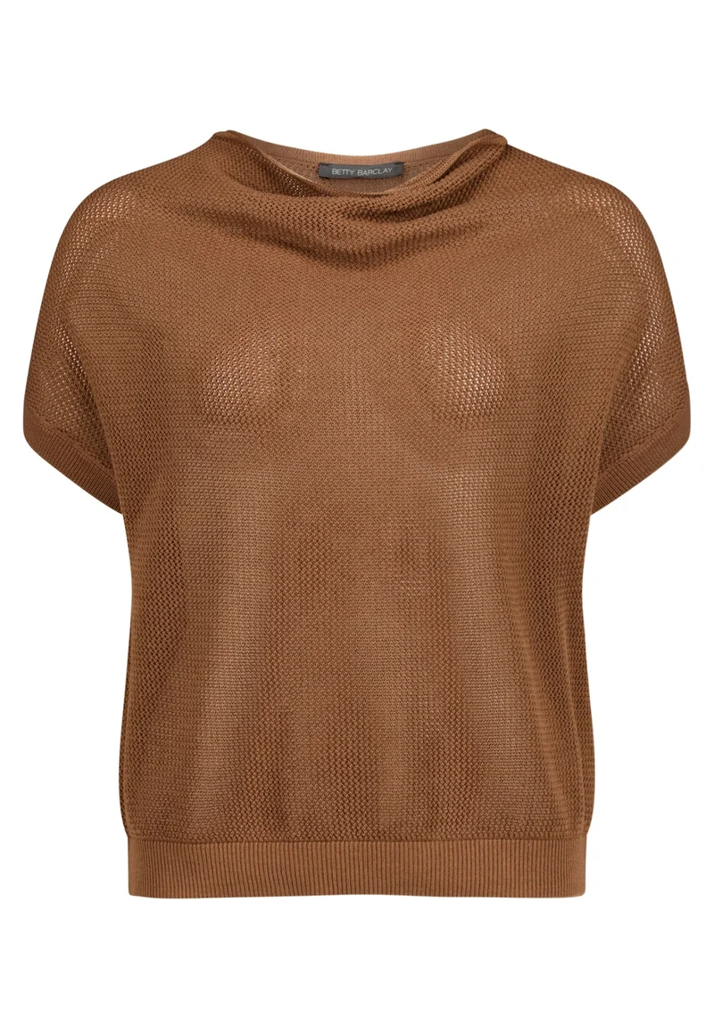 Lochstrick-Pullover