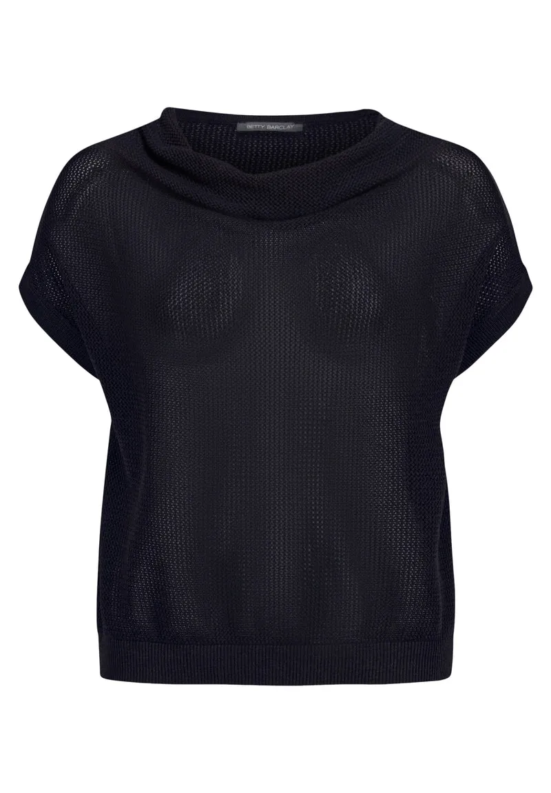 Lochstrick-Pullover