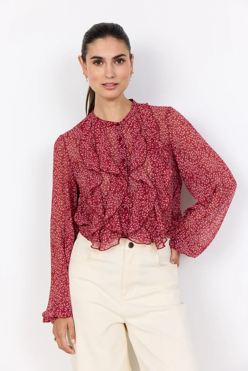 SC-BEBBIE Bluse mit Rüschen und Blumenmuster