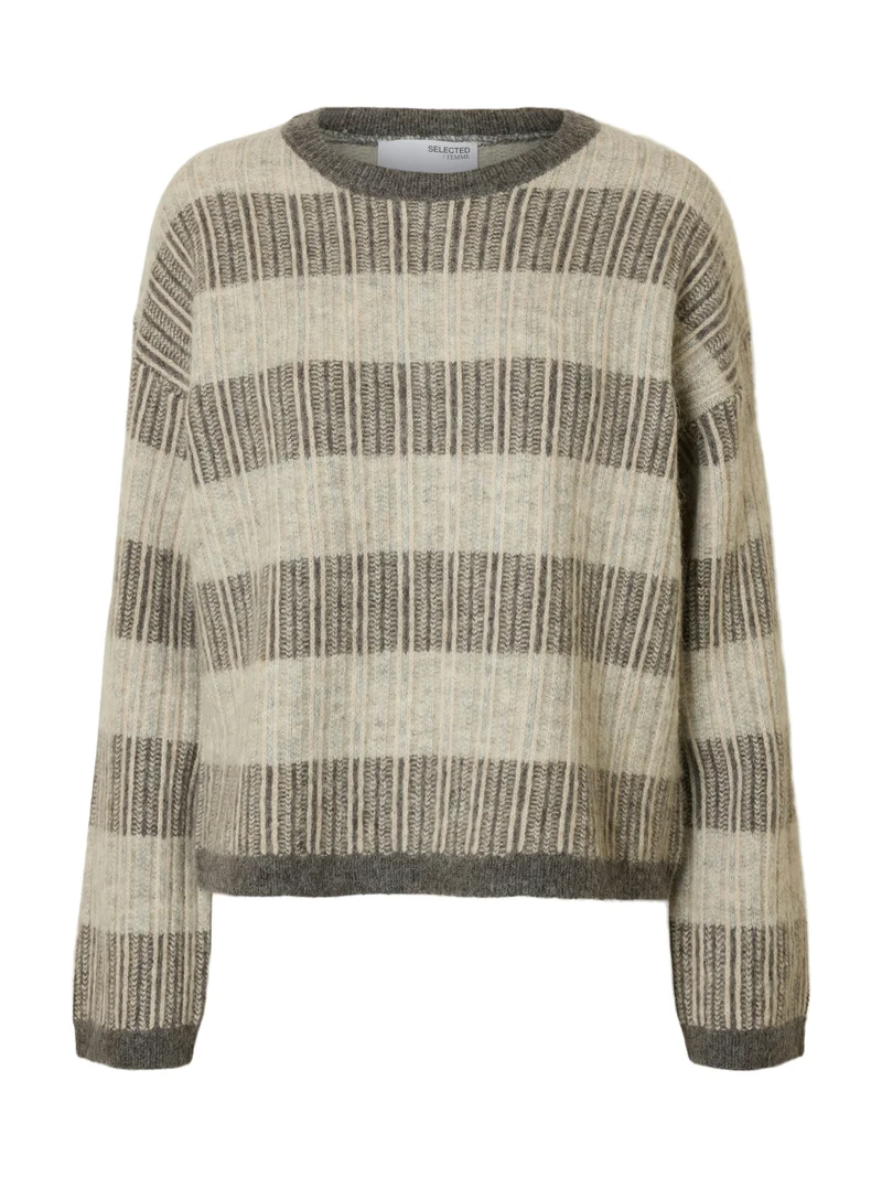 Strickpullover mit Streifen