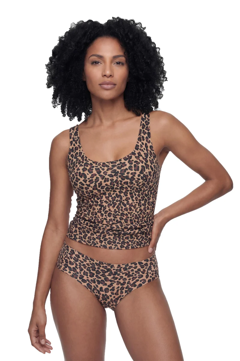 Top Simply Better Invisible mit Leo-Print