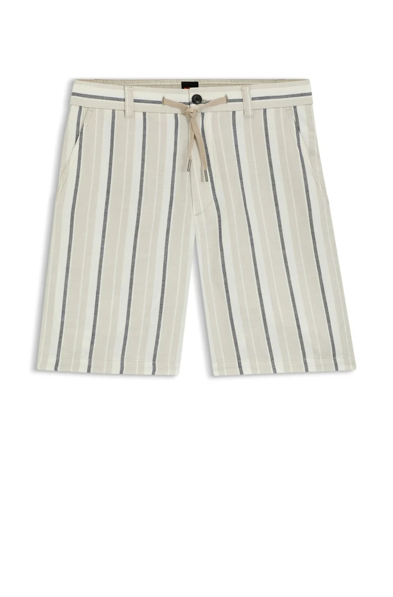 Shorts aus Leinen-Baumwoll-Mix