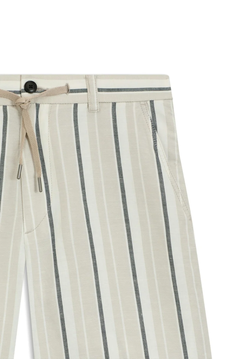 Shorts aus Leinen-Baumwoll-Mix