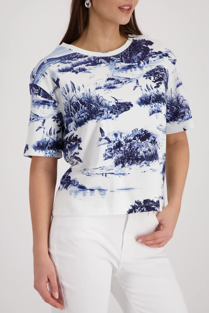 T-Shirt mit Landschaftsdruck
