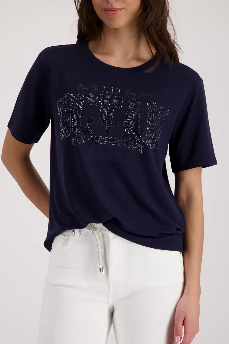 T-Shirt mit Schmuckdetails