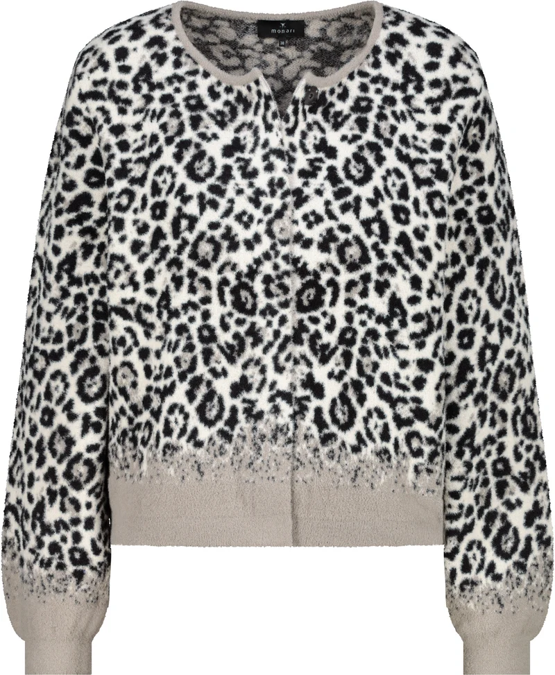 Strickjacke mit Leo-Muster