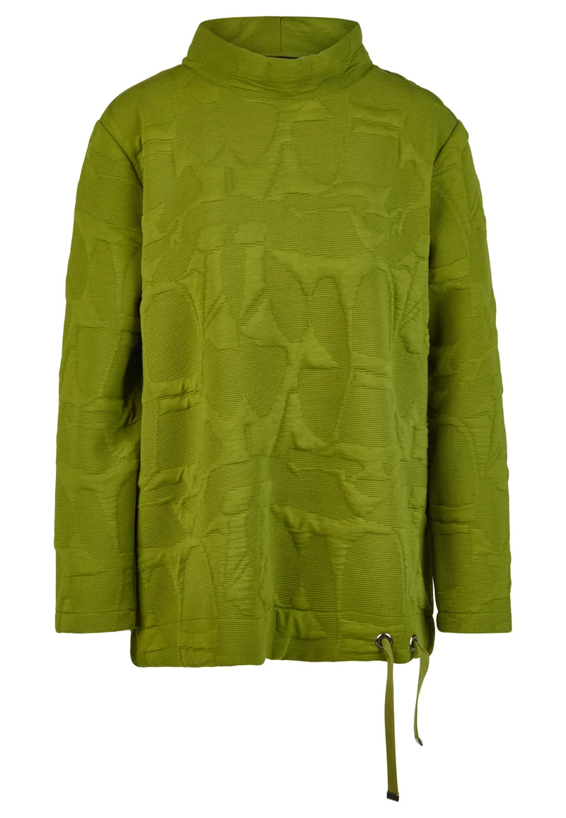 Sweatshirt mit Grafik-Jacquard und Stehkragen