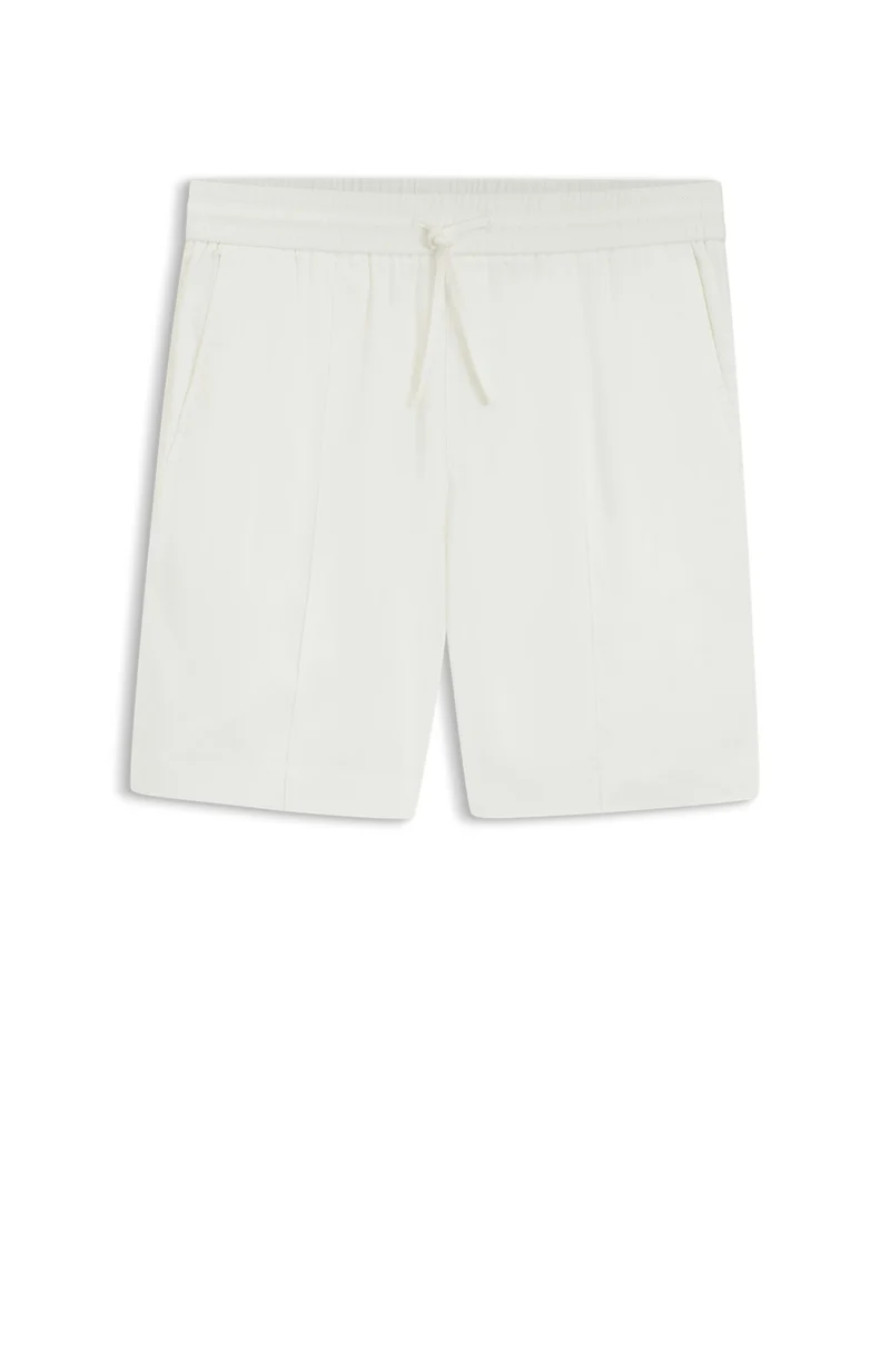 Straight-Fit Shorts aus Leinen-Mix
