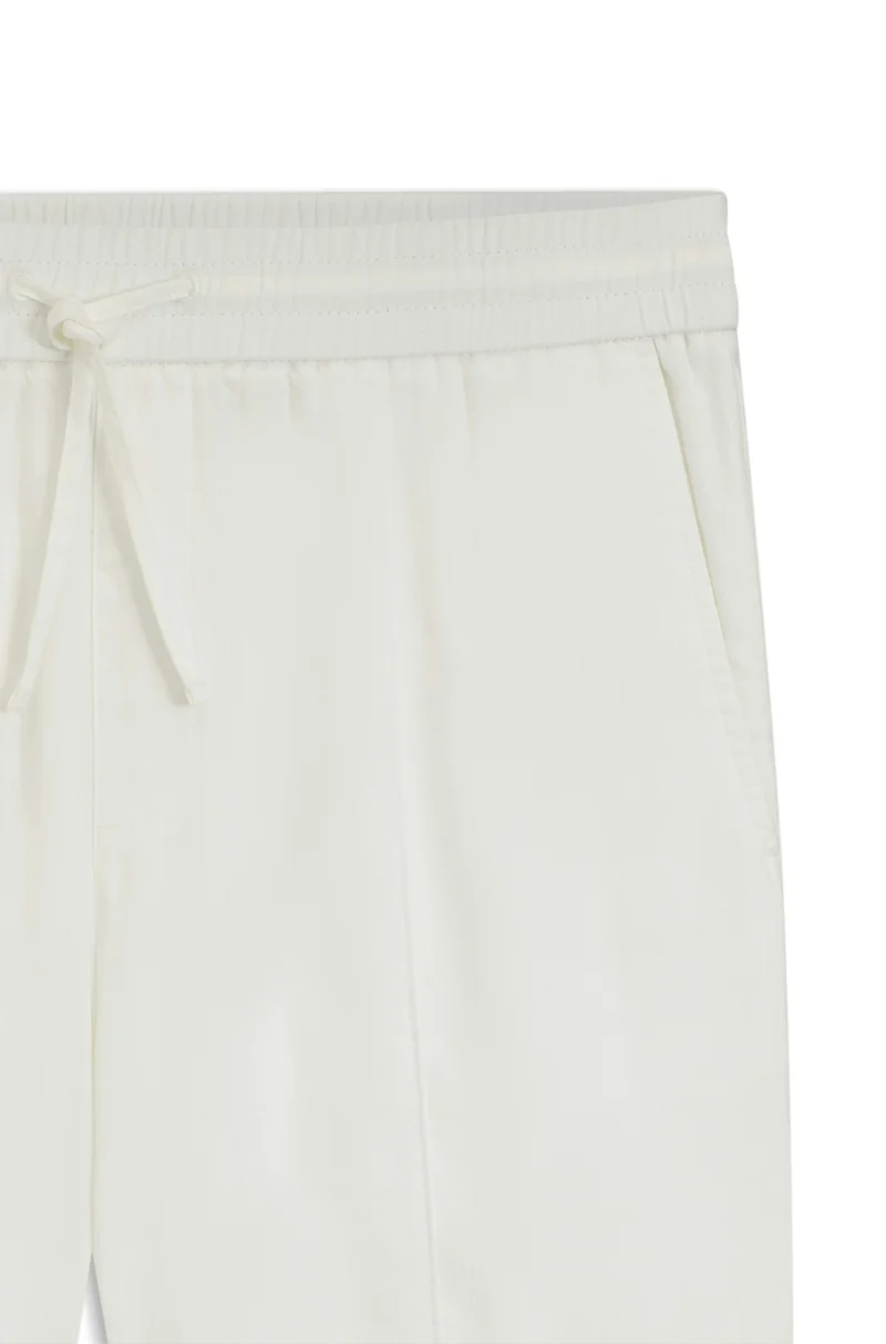 Straight-Fit Shorts aus Leinen-Mix