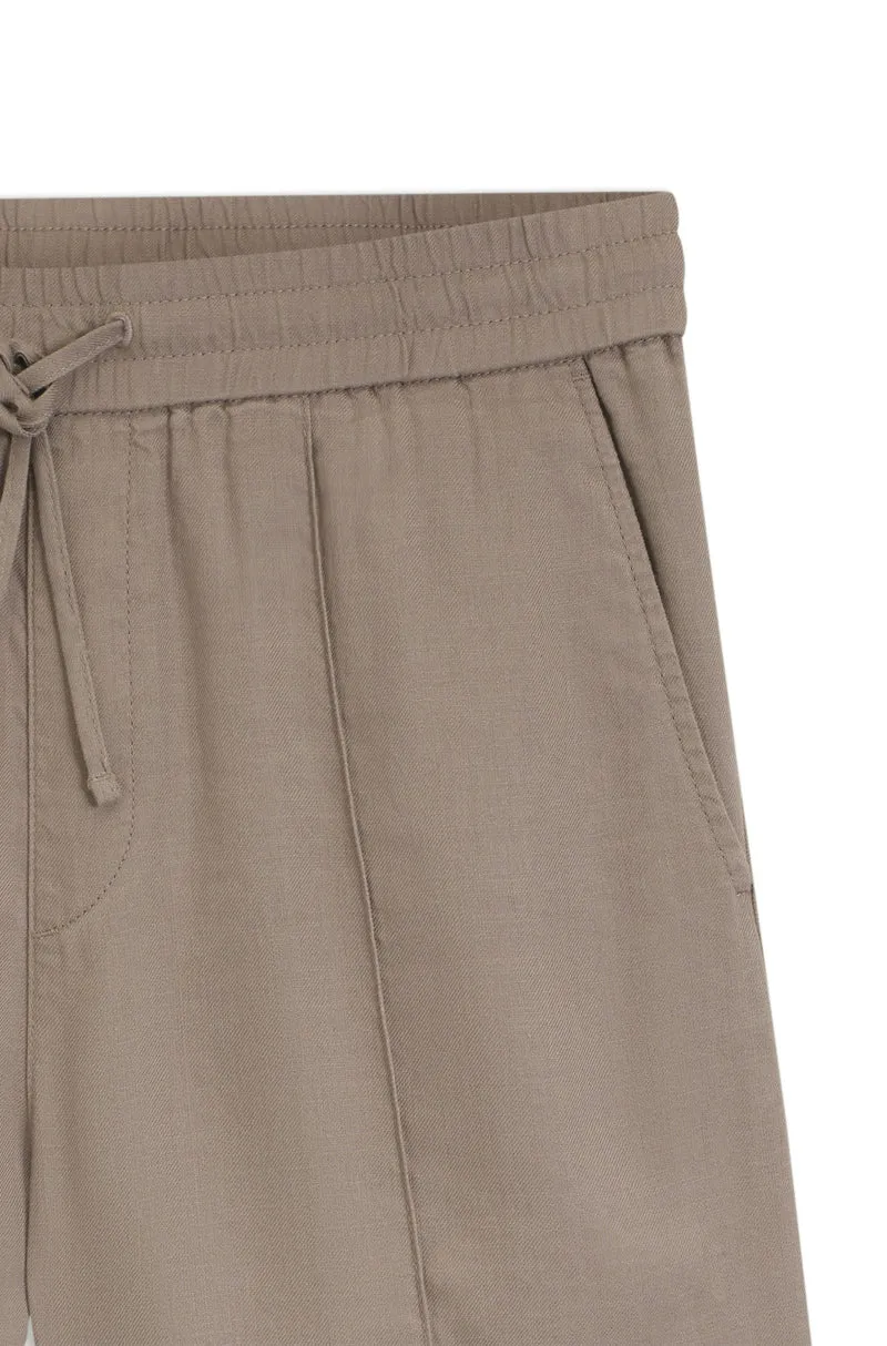 Straight-Fit Shorts aus Leinen-Mix