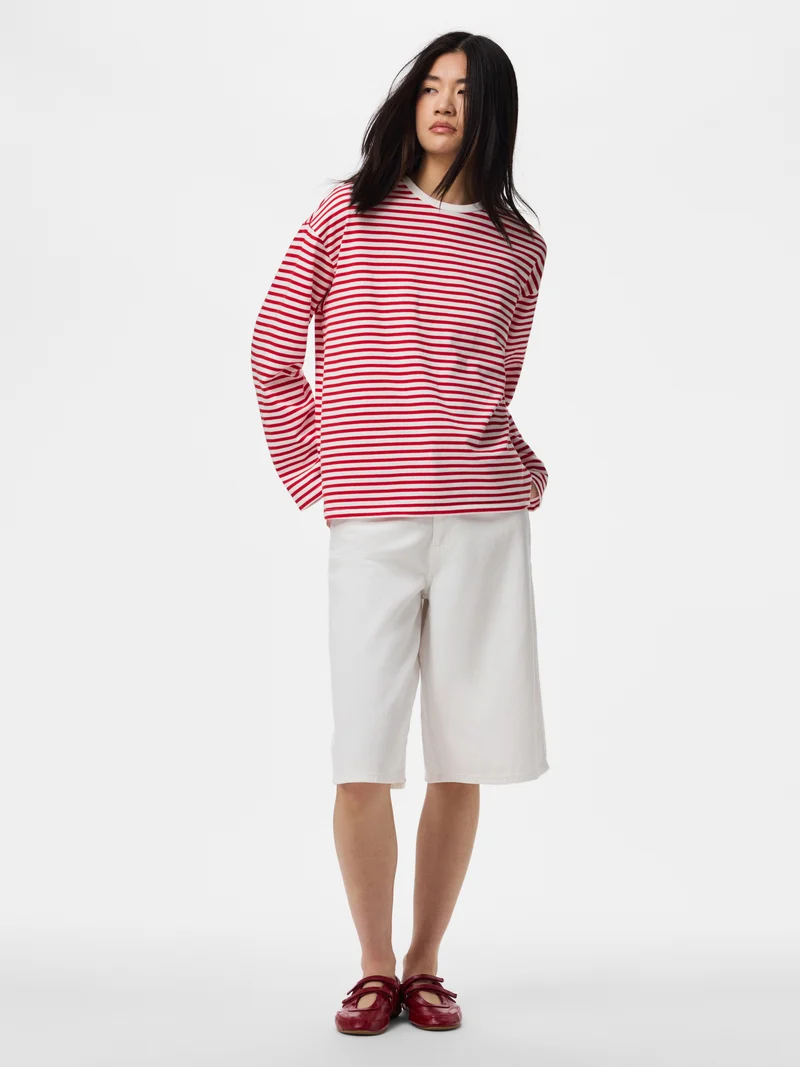 PCSADIE Langarmshirt mit Streifen