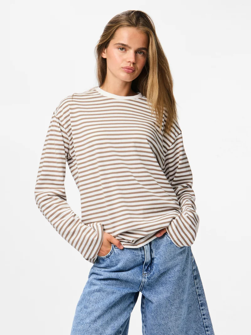 PCSADIE Langarmshirt mit Streifen