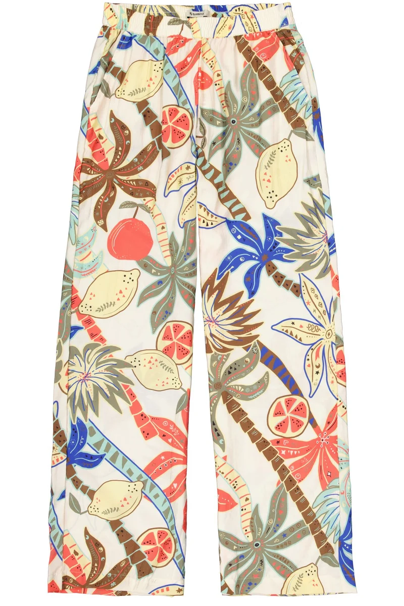 Wide-Leg Hose mit Allover-Print