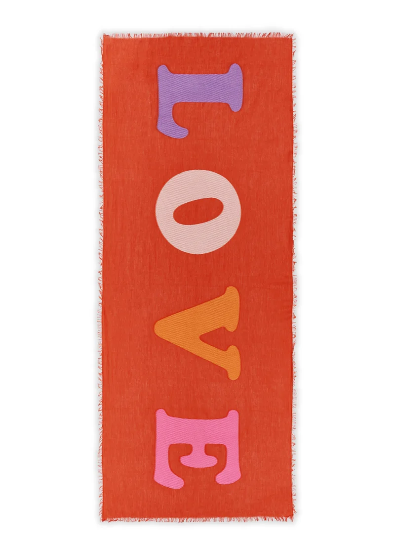 Schal mit Love-Schriftzug