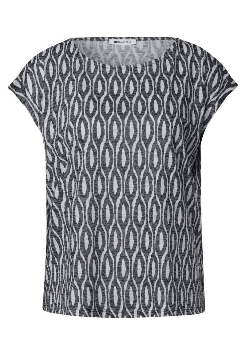 Dropped Shoulder Shirt im Ausbrenner-Look