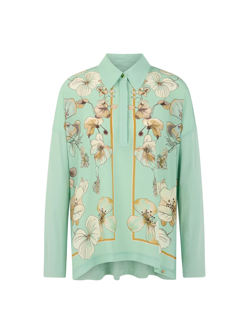 Blusenshirt aus Seiden-Modal-Mix