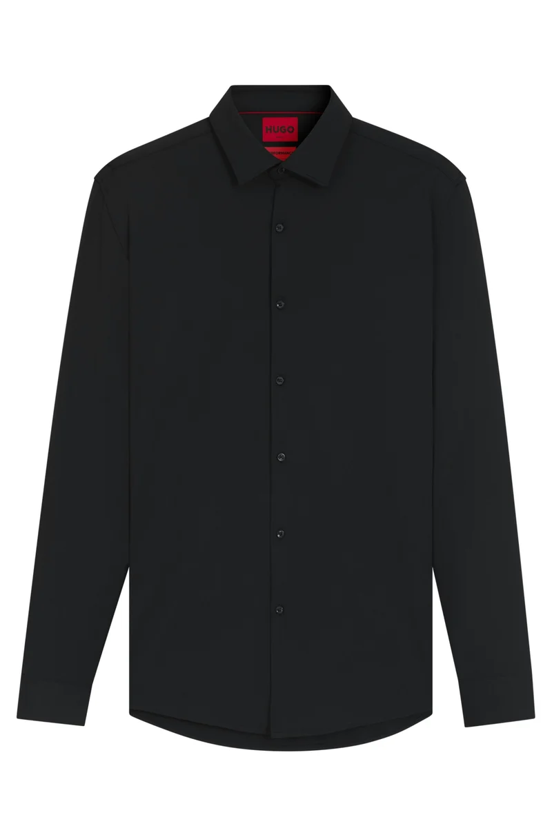 KENNO Slim-Fit-Hemd aus Stretch-Jersey