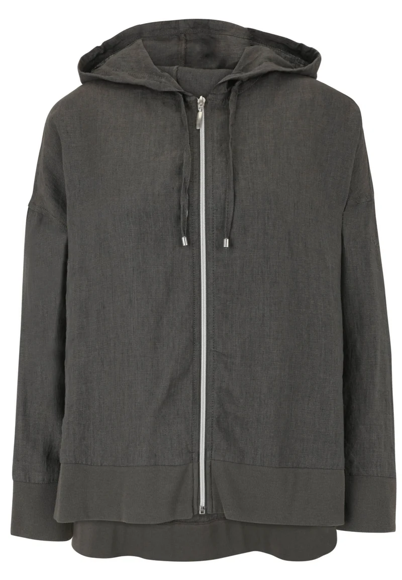 Leinen-Jacke mit Hoodie