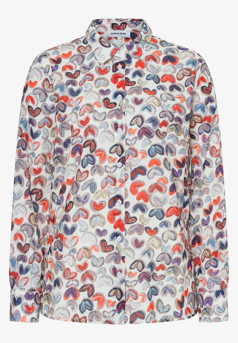 Bluse mit Herz-Print