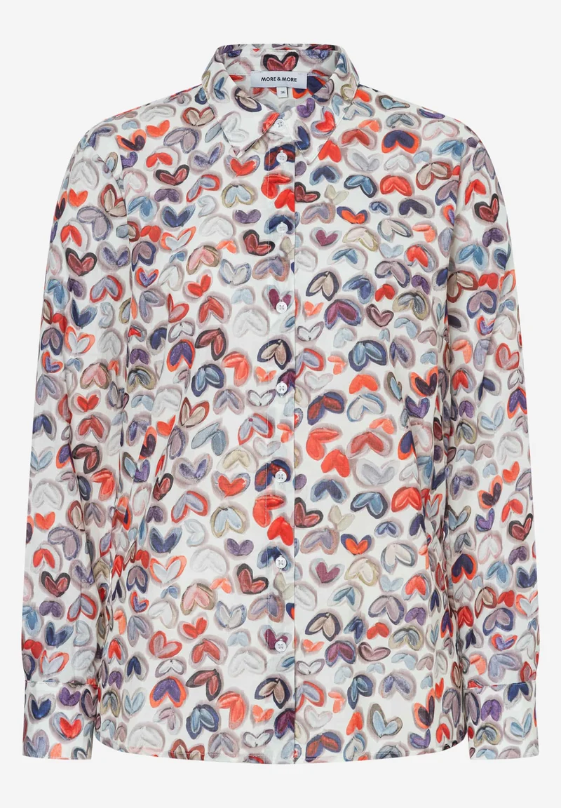 Bluse mit Herz-Print